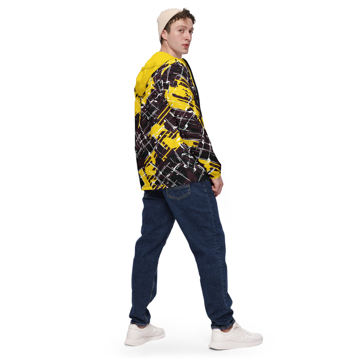 Men’s Windbreaker - Brown-Yellow Map