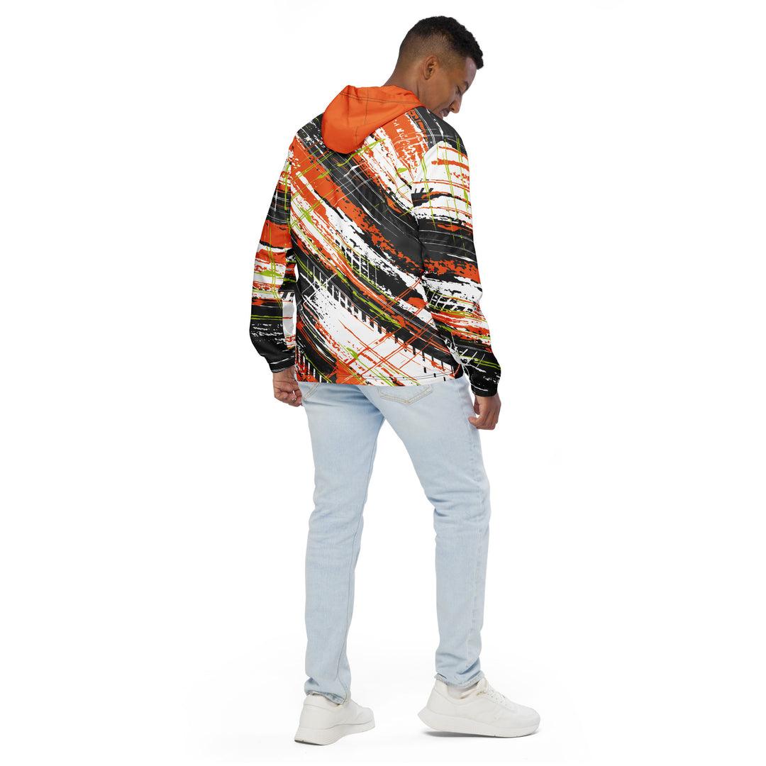 Men’s Windbreaker - Black-Orange Trace