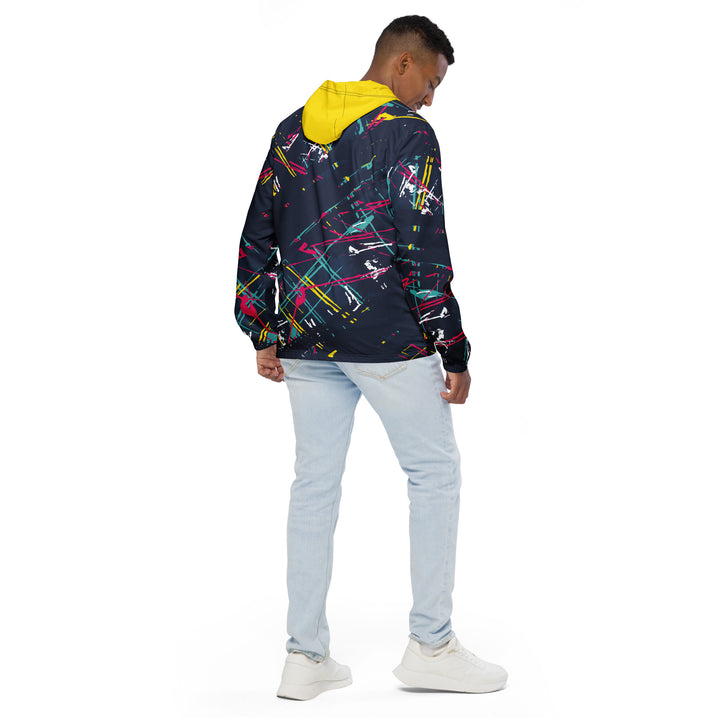 Men’s Windbreaker - Blue-Yellow DNA