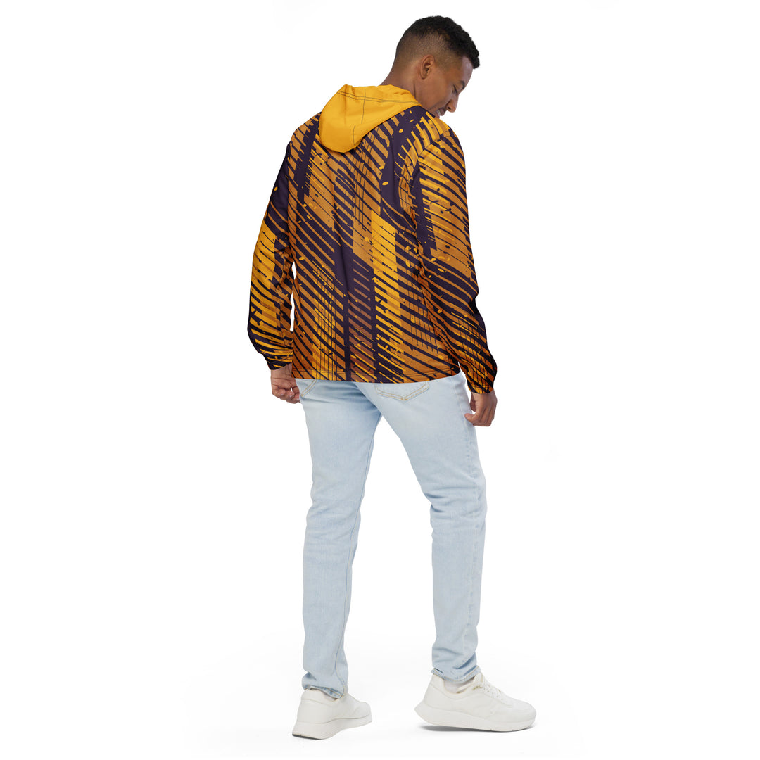 Men’s Windbreaker - Yellow-Purple Tracks