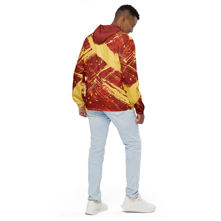 Men’s Windbreaker - Red-Yellow Snow