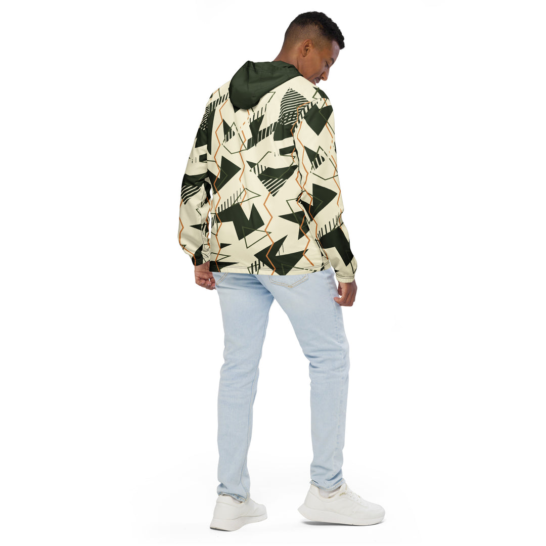 Men’s Windbreaker - Beige-Green Fold