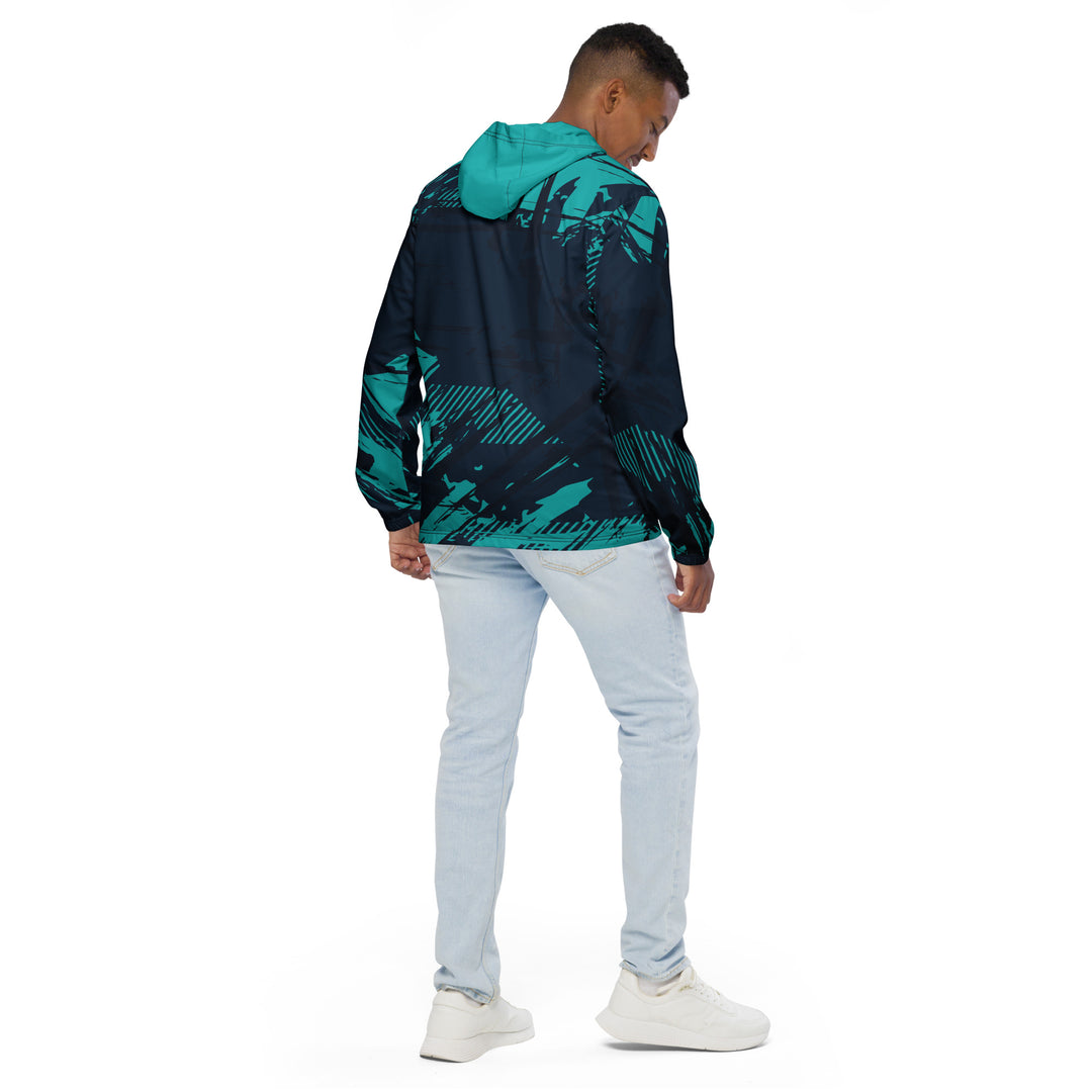 Men’s Windbreaker - Blue-Turquoise Track