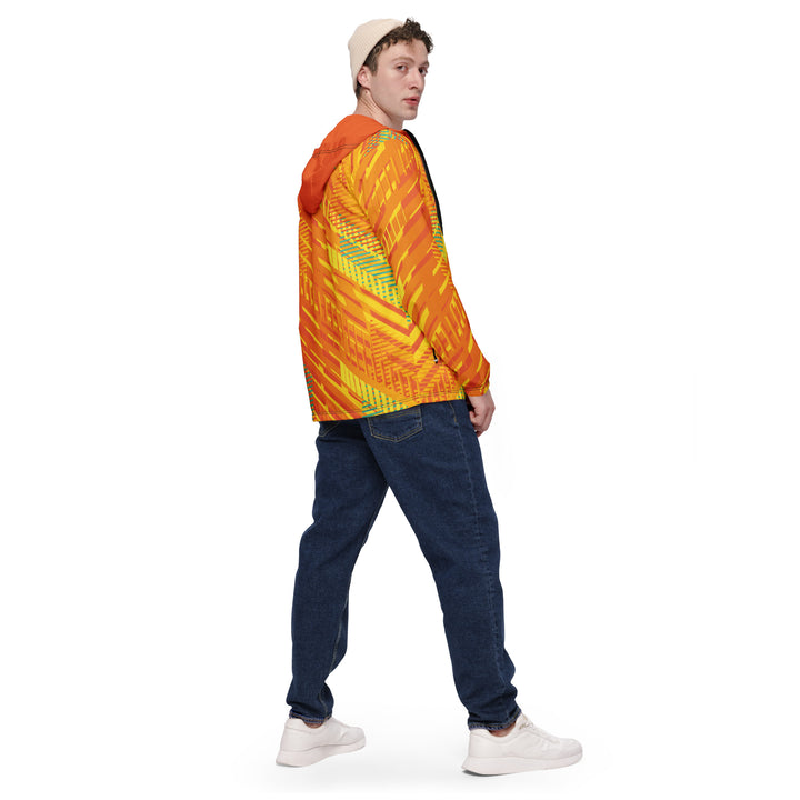 Men’s Windbreaker - Orange-Yellow Lane