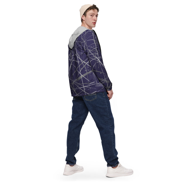 Men’s Windbreaker - Purple-Grey Snow