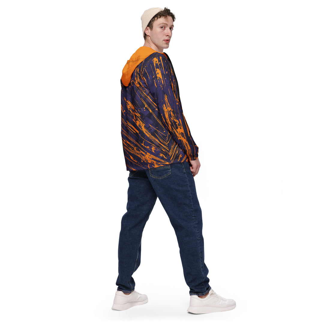 Men’s Windbreaker - Purple-Orange Explosion