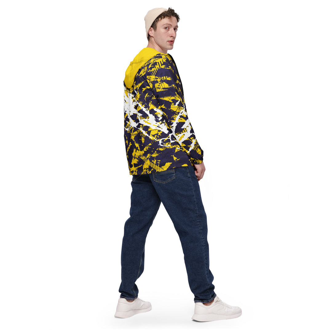 Men’s Windbreaker - Yellow-Purple Cut