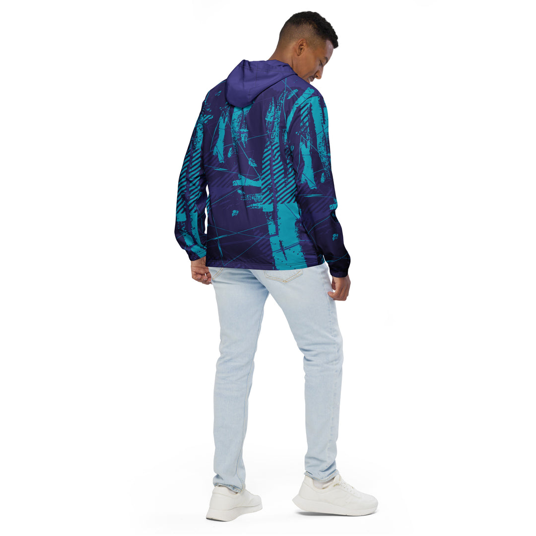 Men’s Windbreaker - Purple-Blue Road