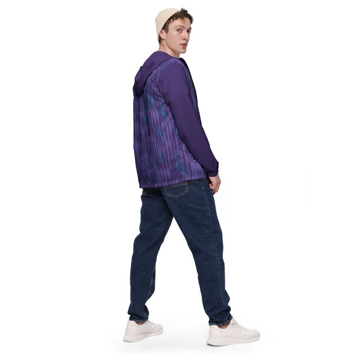 Men’s Windbreaker - Purple-Blue Bat