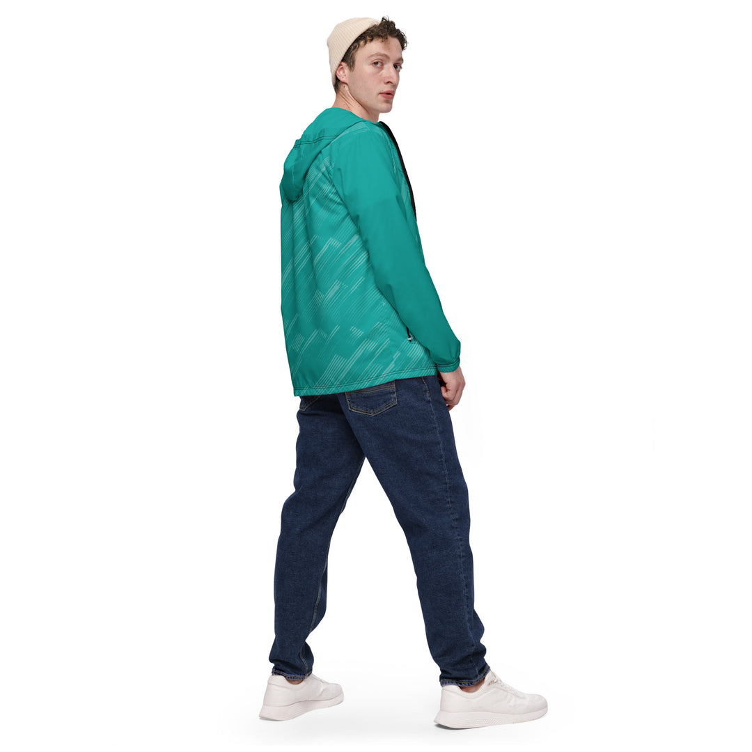 Men’s Windbreaker - Turquoise Ray