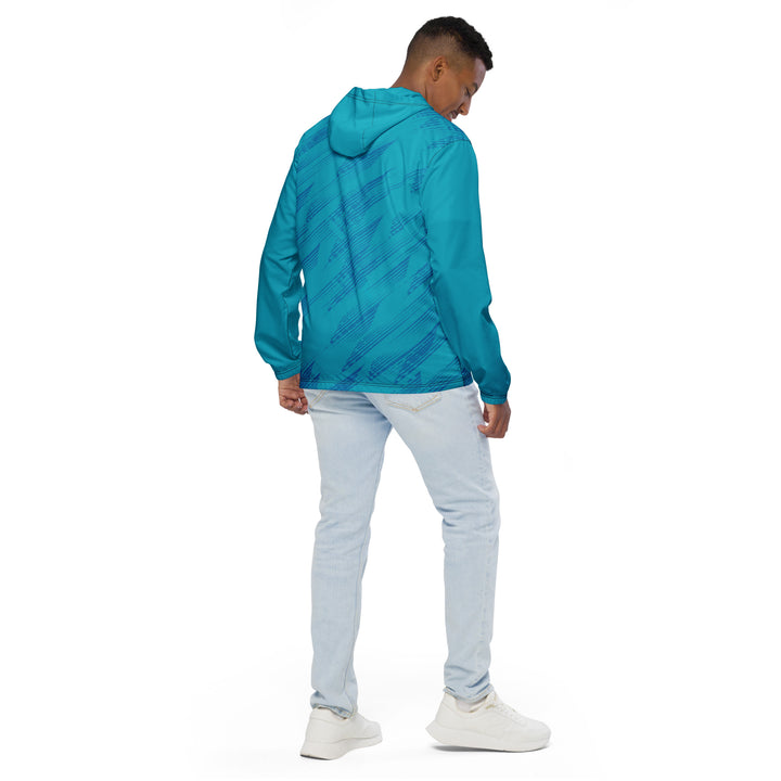 Men’s Windbreaker - Turquoise-Blue Ray