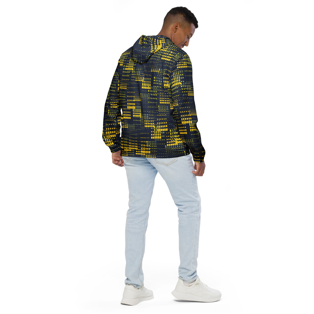 Men’s Windbreaker - Yellow-Blue Blast