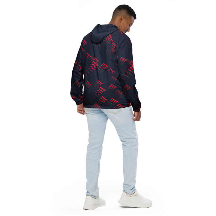 Men’s Windbreaker - Blue-Red Blast