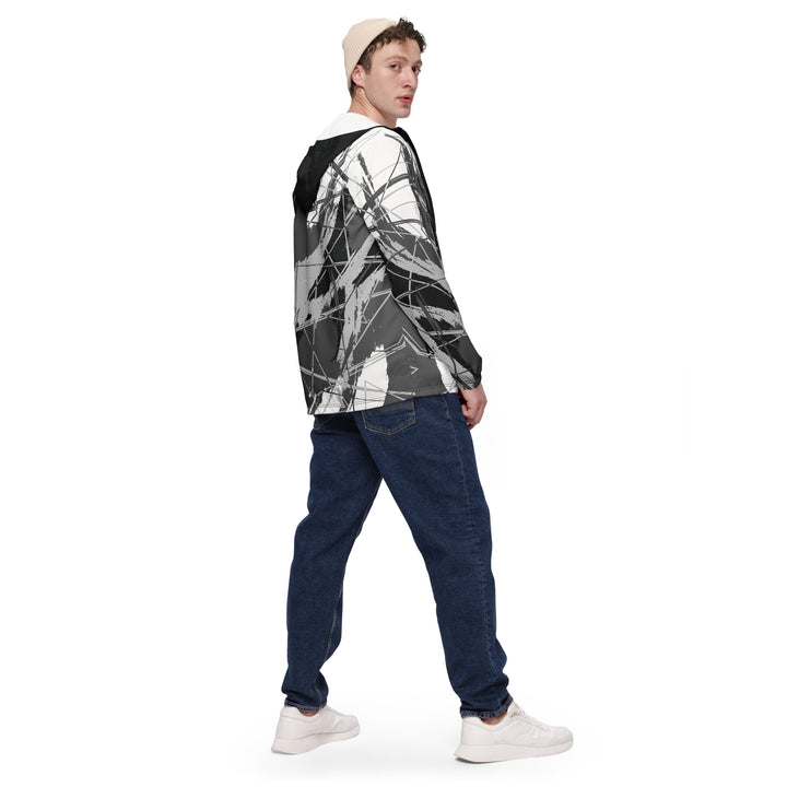 Men’s Windbreaker - Grey-White Net