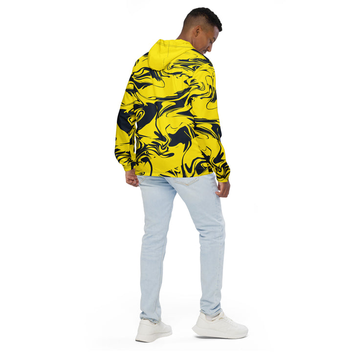 Men’s Windbreaker - Yellow-Black Merge