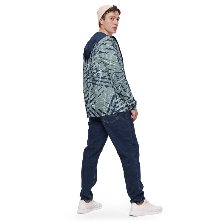 Men’s Windbreaker - Blue-Grey Criss