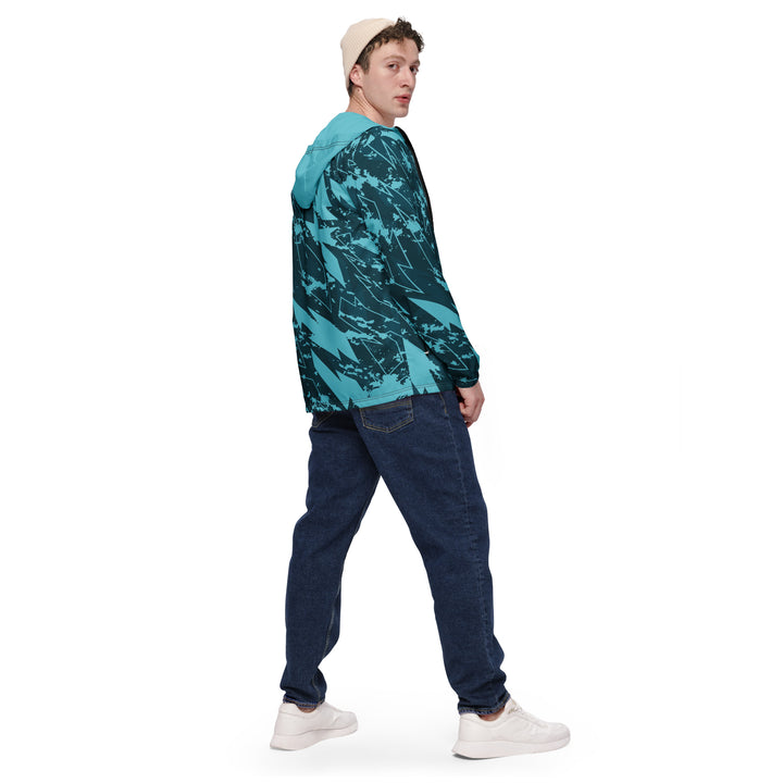 Men’s Windbreaker - Turquoise Bolt