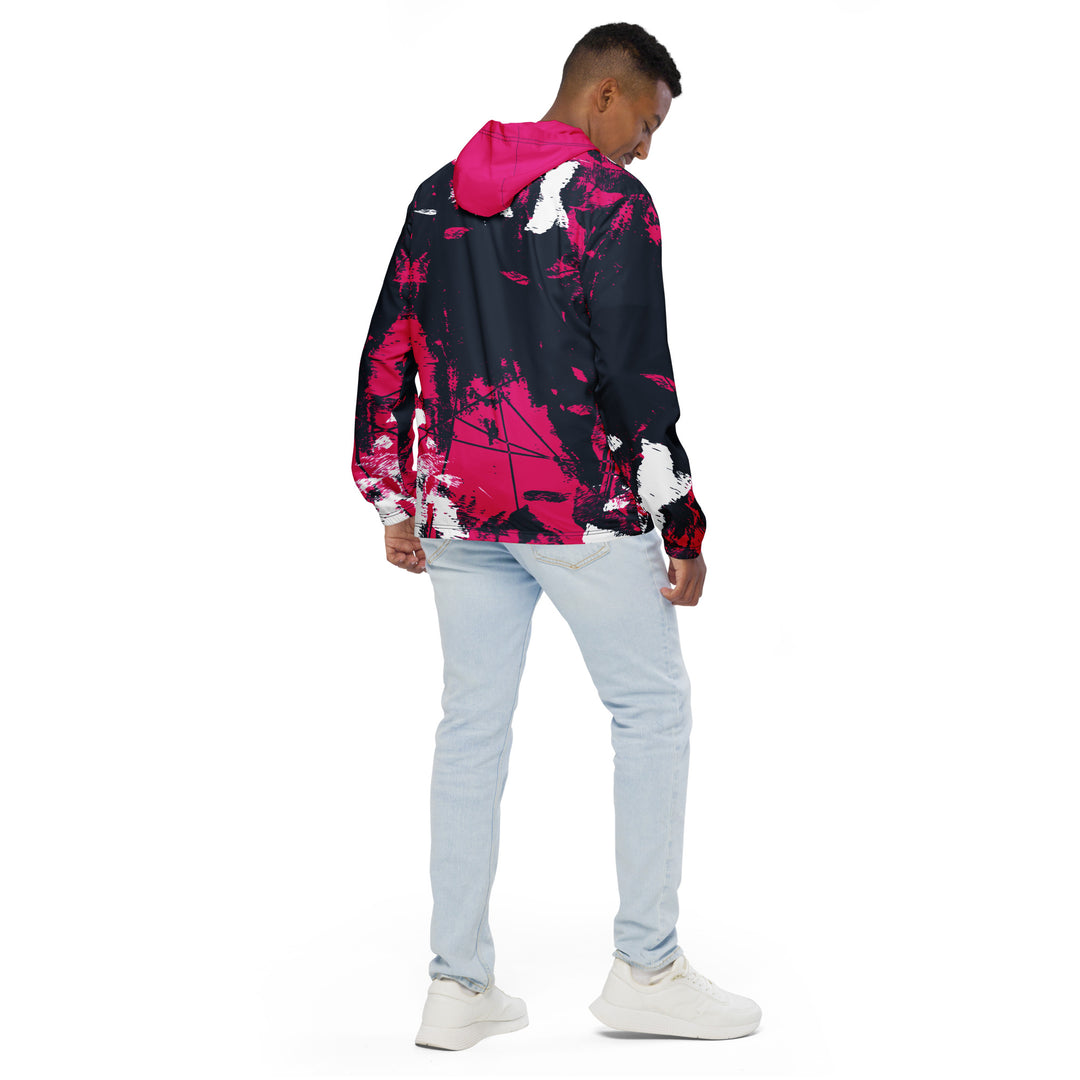 Men’s Windbreaker - Black-Pink Net