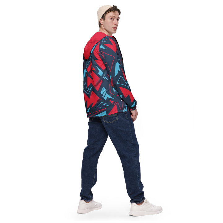 Men’s Windbreaker - Blue-Red Font