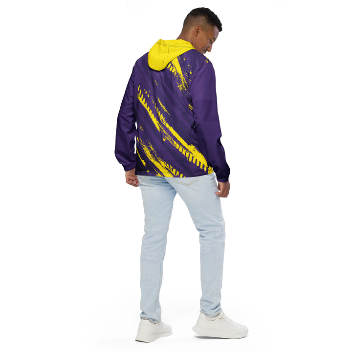 Men’s Windbreaker - Purple-Yellow Trace