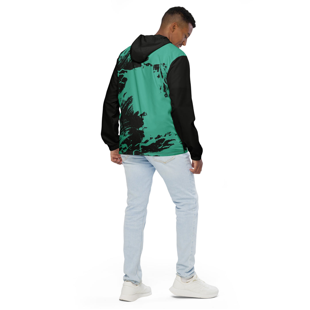 Men’s Windbreaker - Turquoise-Black Take