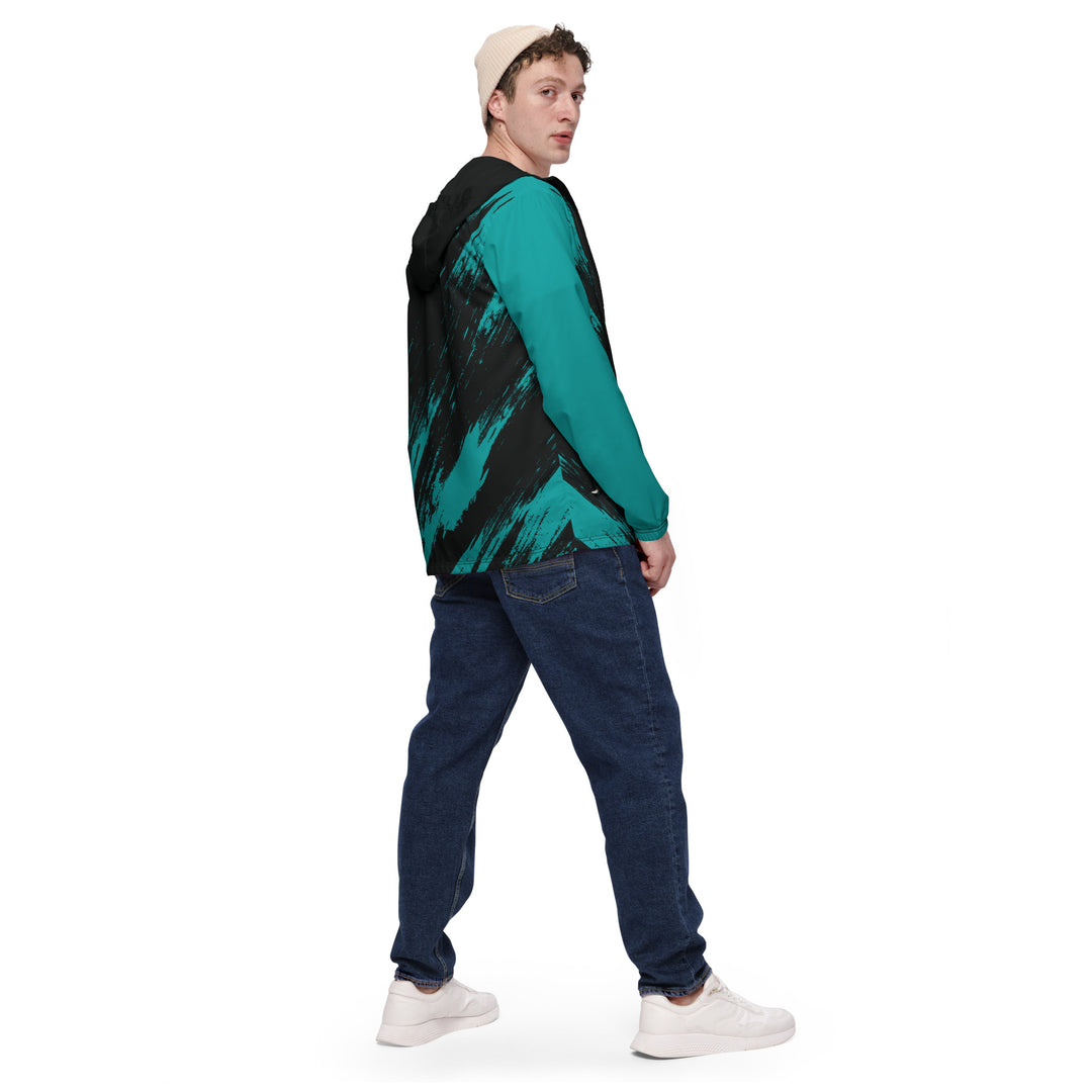 Men’s Windbreaker - Turquoise-Black Fight