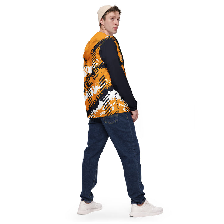 Men’s Windbreaker - Orange-Black Track