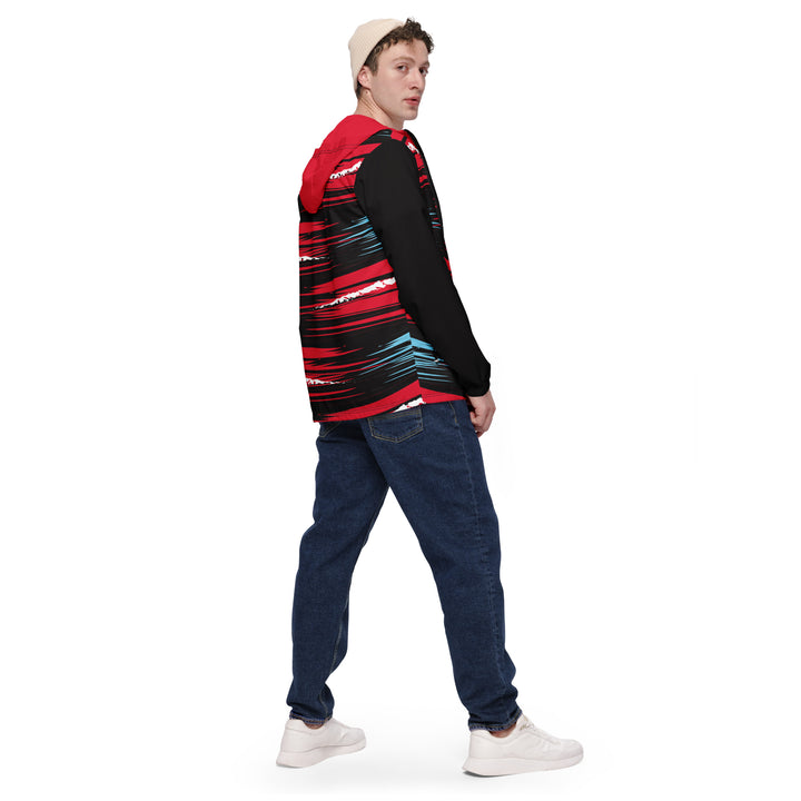 Men’s Windbreaker - Black-Red Pass