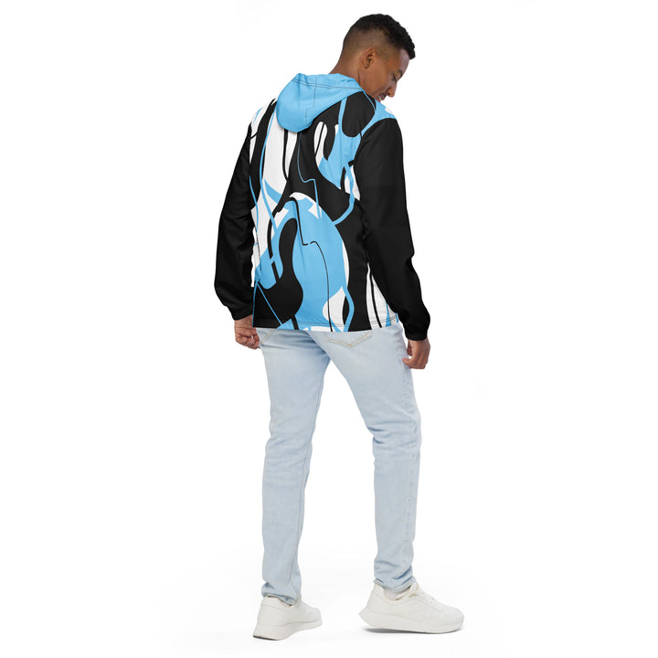 Men’s Windbreaker - Blue-Black Art