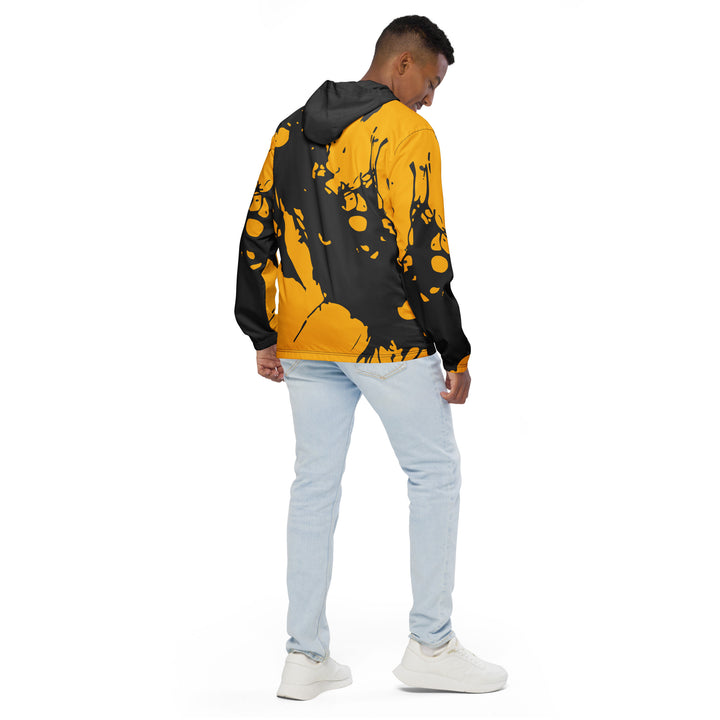 Men’s Windbreaker - Yellow-Black Blob