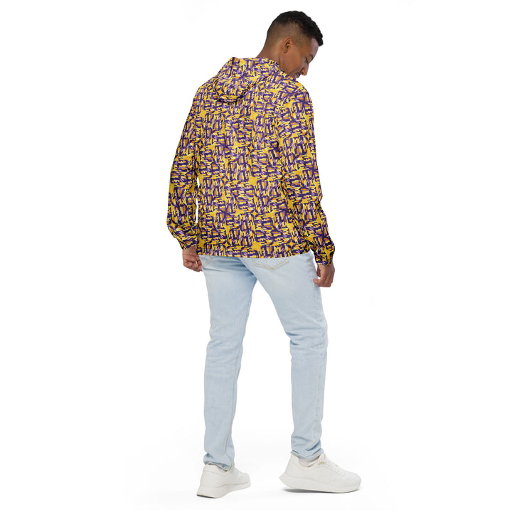 Men’s Windbreaker - Yellow-Purple Deception