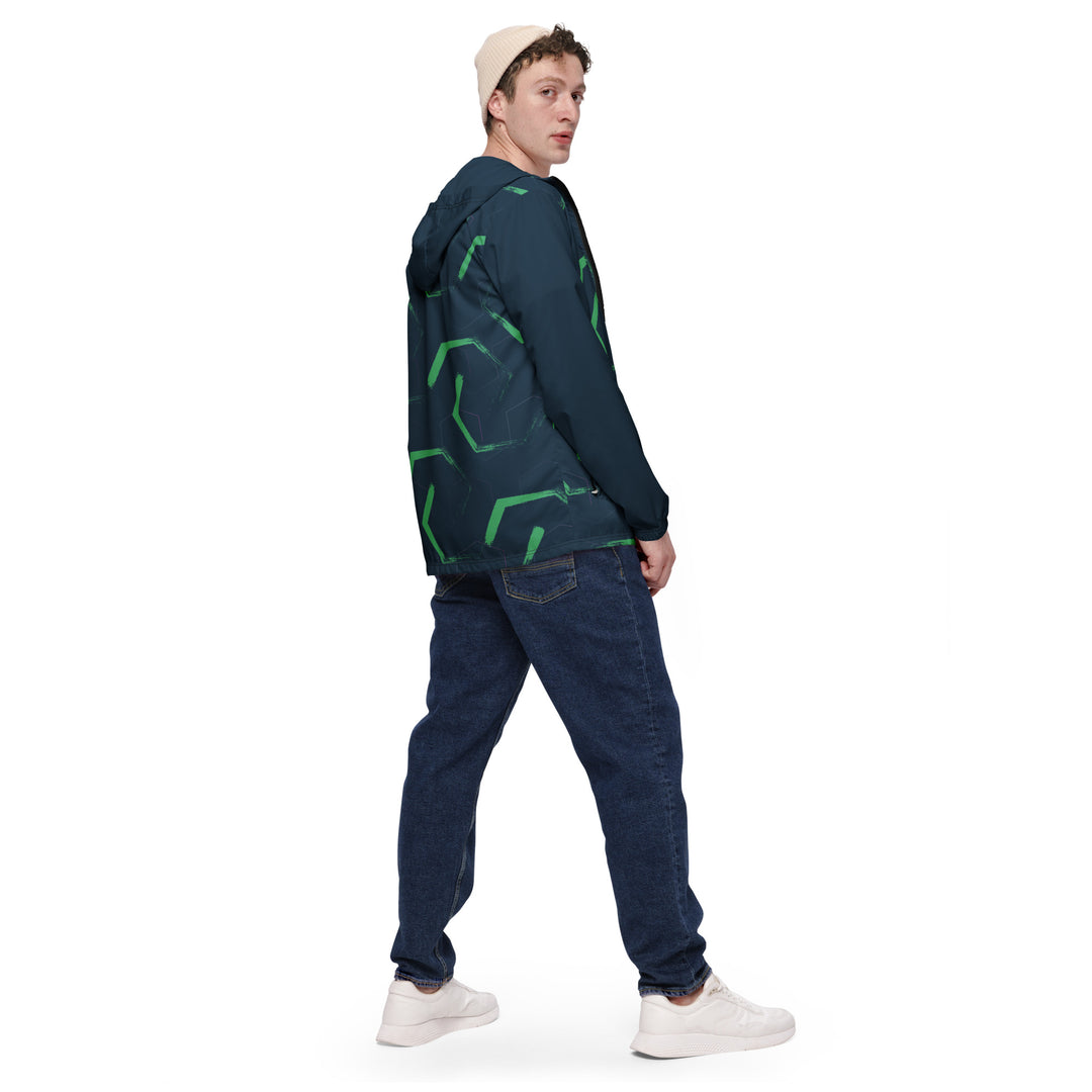 Men’s Windbreaker - Blue-Green Station