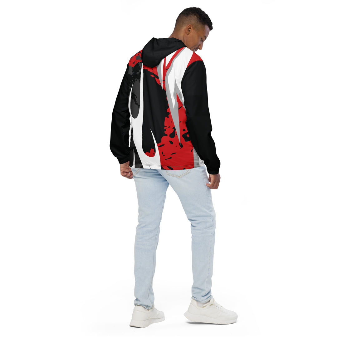 Men’s Windbreaker - Black-Red Tribal