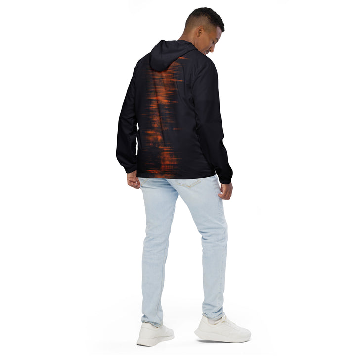 Men’s Windbreaker - Black-Orange Soul