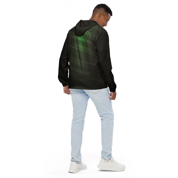 Men’s Windbreaker - Black-Green Parts