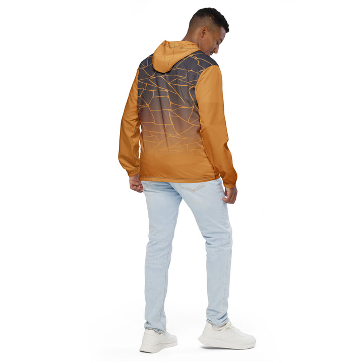 Men’s Windbreaker - Yellow-Grey Lava