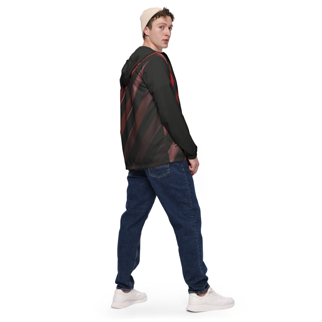 Men’s Windbreaker - Black-Red Lane