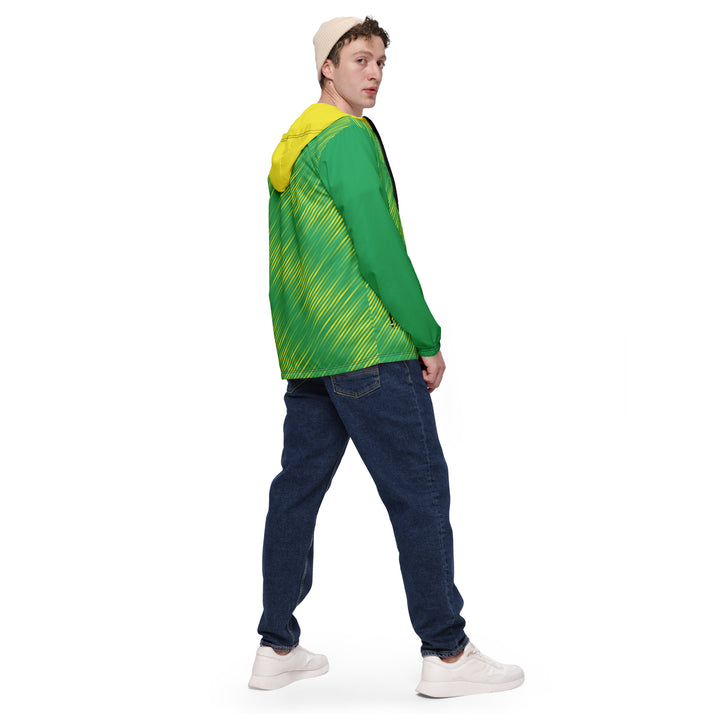 Men’s Windbreaker - Green-Yellow Ray