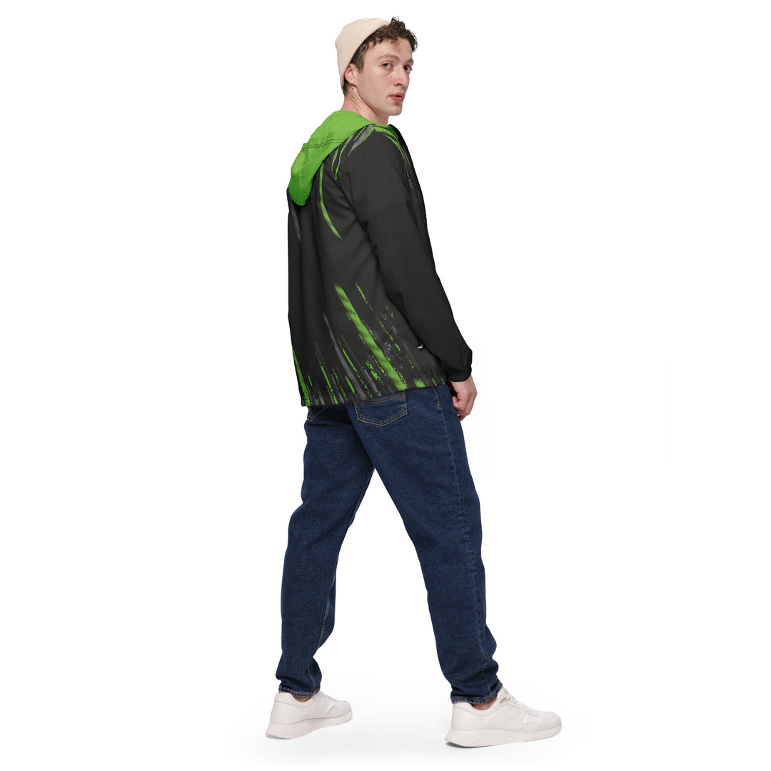 Men’s Windbreaker - Grey-Green Spike