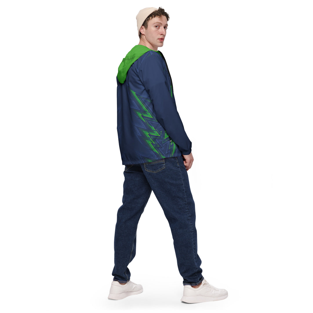 Men’s Windbreaker - Blue-Green Missile