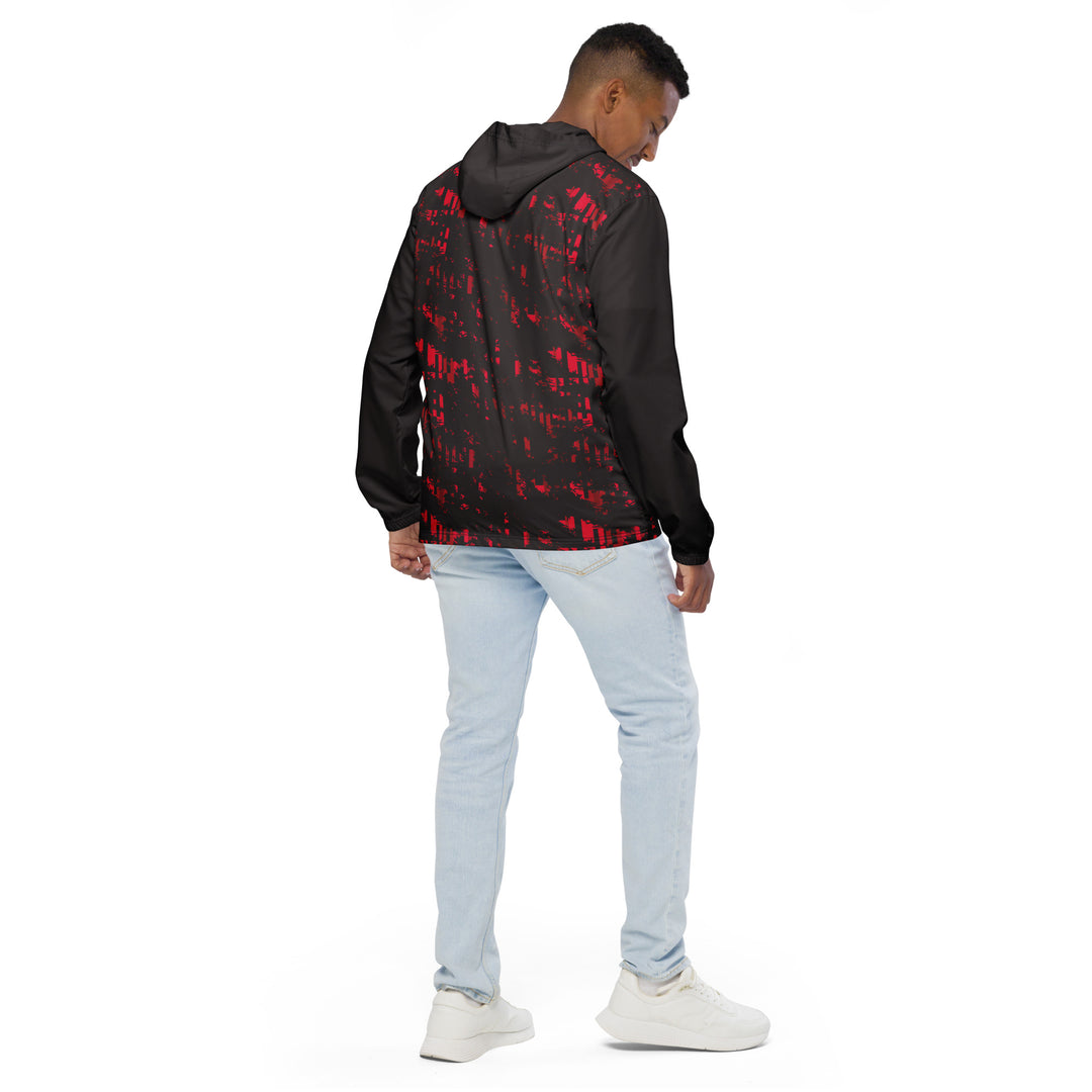 Men’s Windbreaker - Black-Red Fade