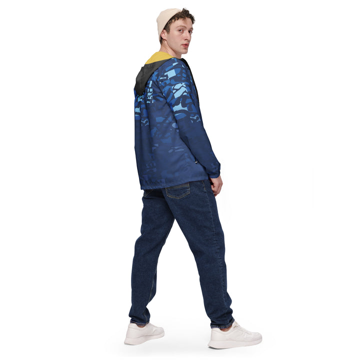 Men’s Windbreaker - Blue-Yellow Equal