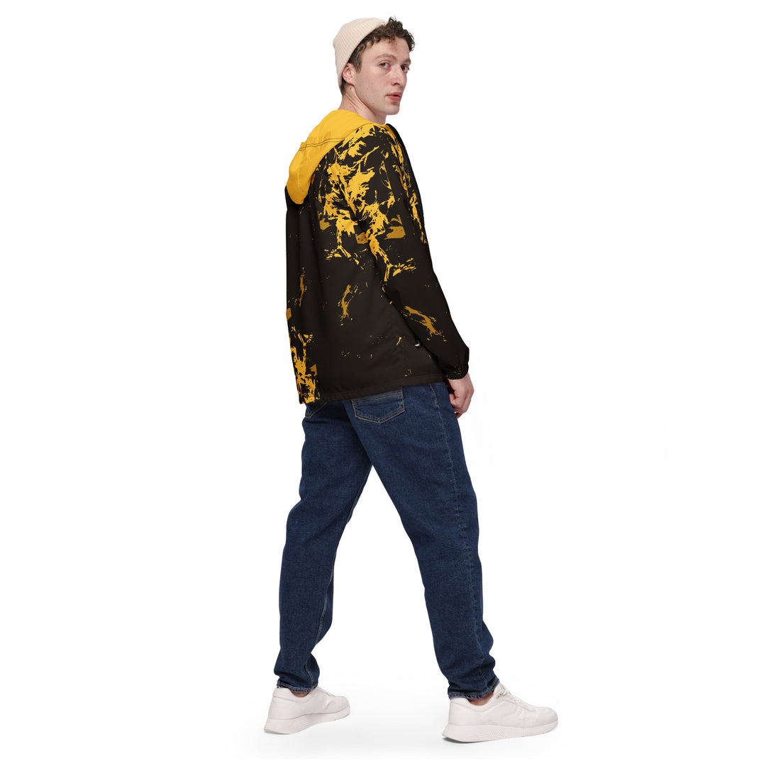 Men’s Windbreaker - Black-Yellow Desire