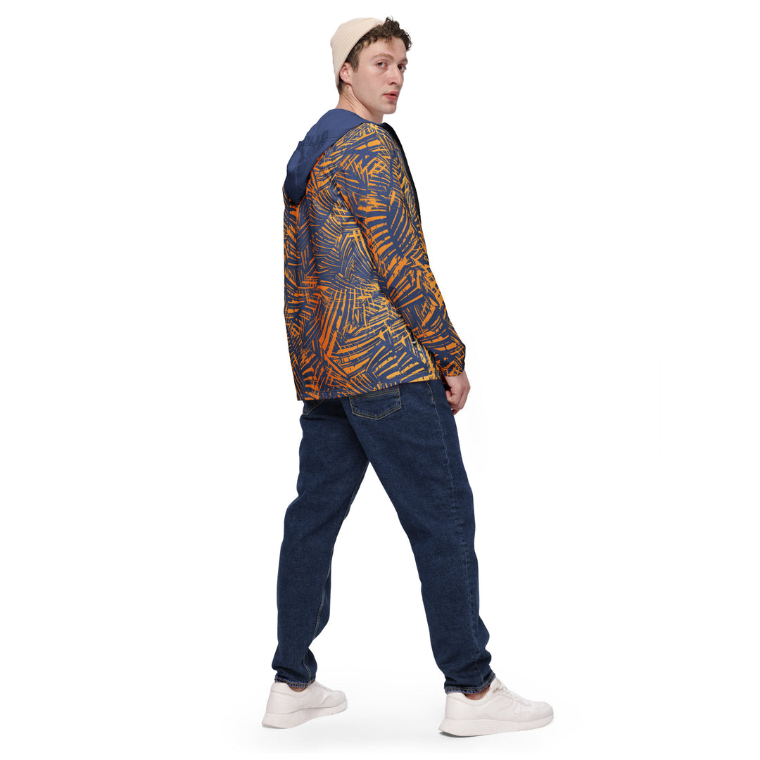 Men’s Windbreaker - Blue-Orange Leaves