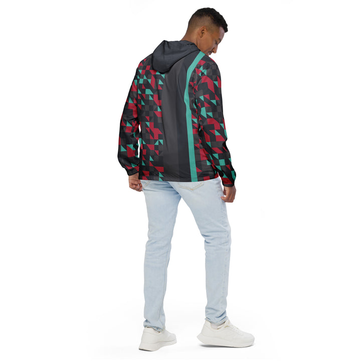 Men’s Windbreaker - Grey-Red Form