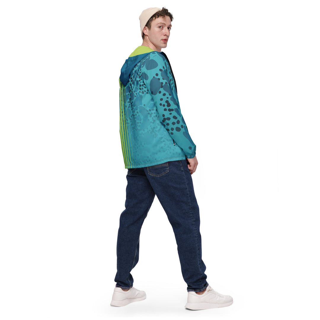 Men’s Windbreaker - Turquoise-Green Cell