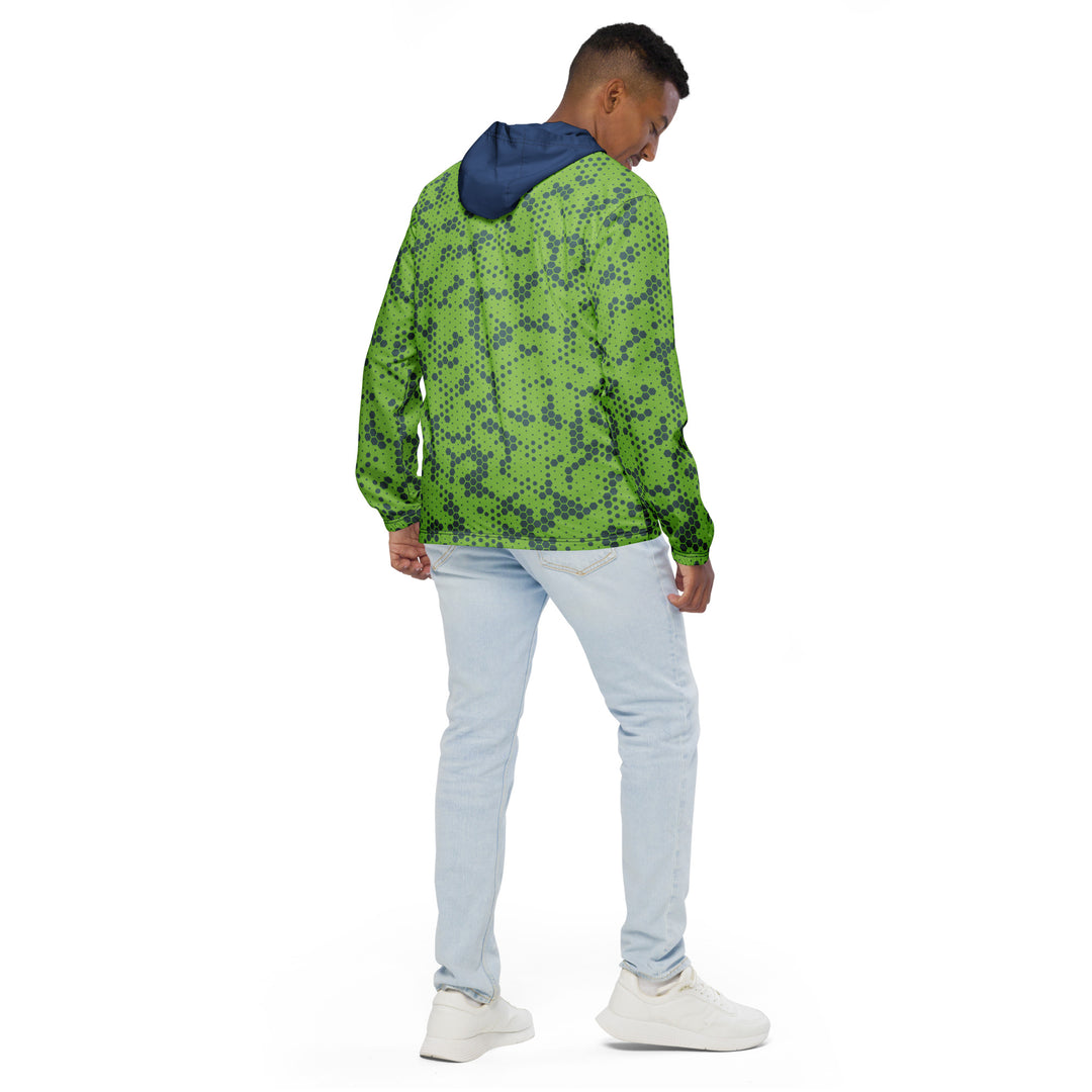 Men’s Windbreaker - Green-Blue Comb