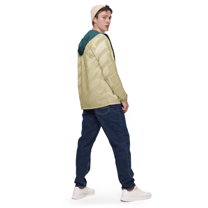 Men’s Windbreaker - Beige-Green Splint