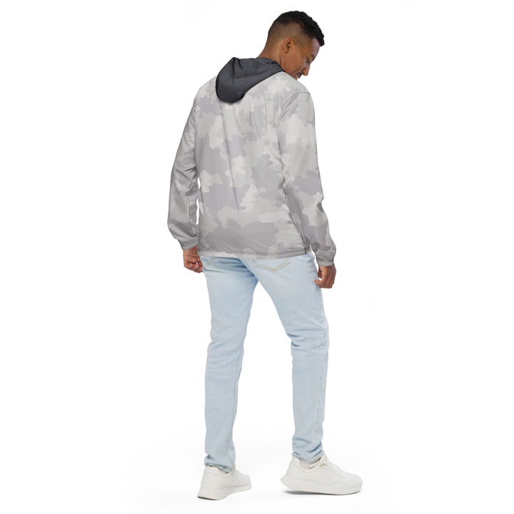 Men’s Windbreaker - Beige-Grey Camouflage