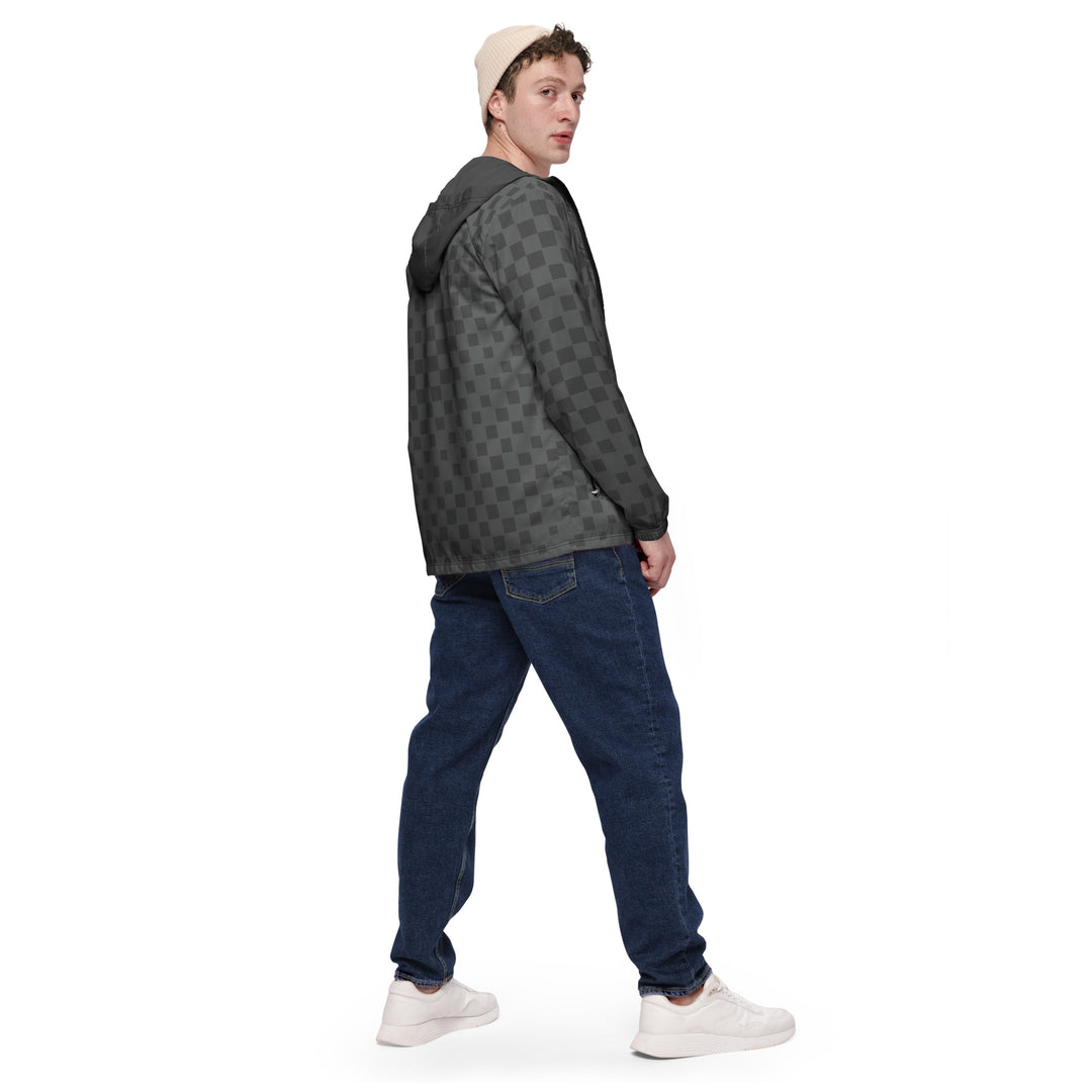 Men’s Windbreaker - Grey Checker